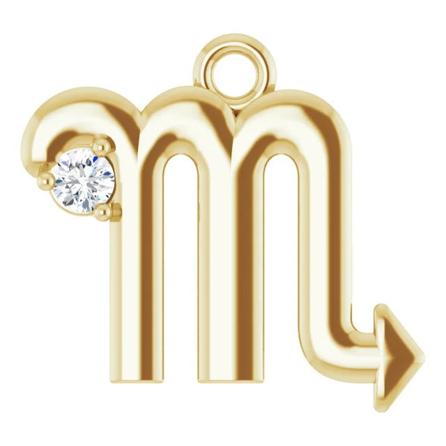 Natural Diamond Zodiac Dangle