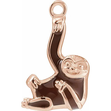 Brown Enamel Sloth Dangle