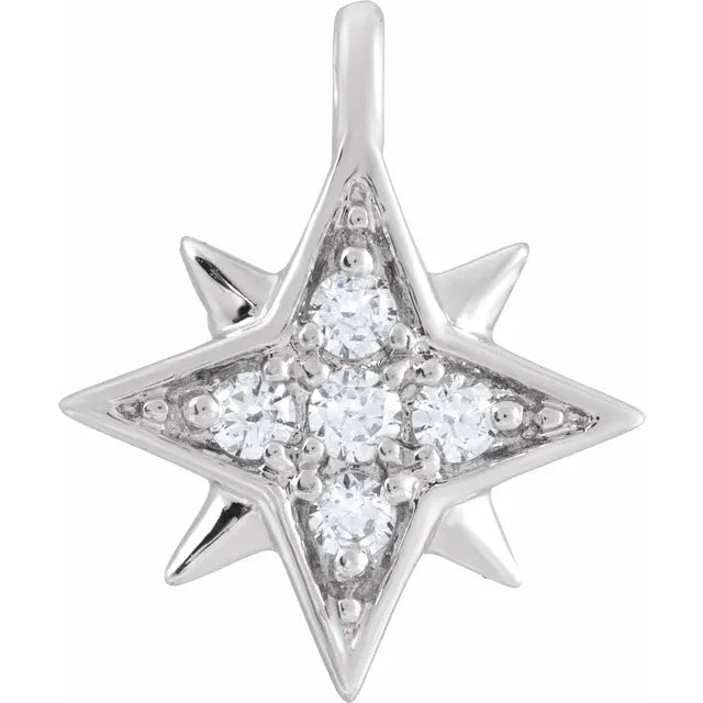 Natural Diamond Star Dangle