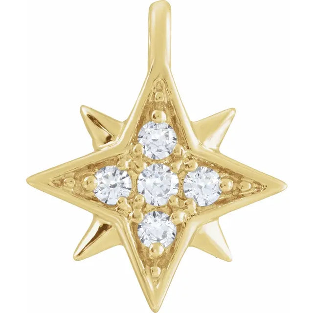 Natural Diamond Star Dangle