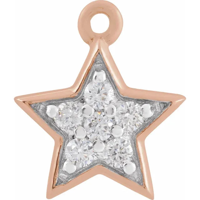 Natural Diamond Star Dangle