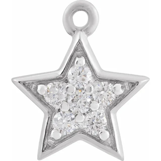 Natural Diamond Star Dangle