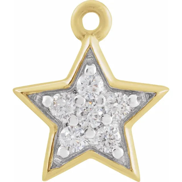 Natural Diamond Star Dangle