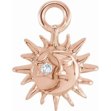 Natural Diamond Sun and Moon Dangle