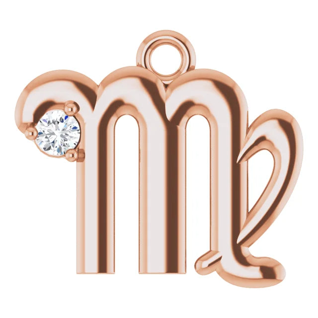 Natural Diamond Zodiac Dangle