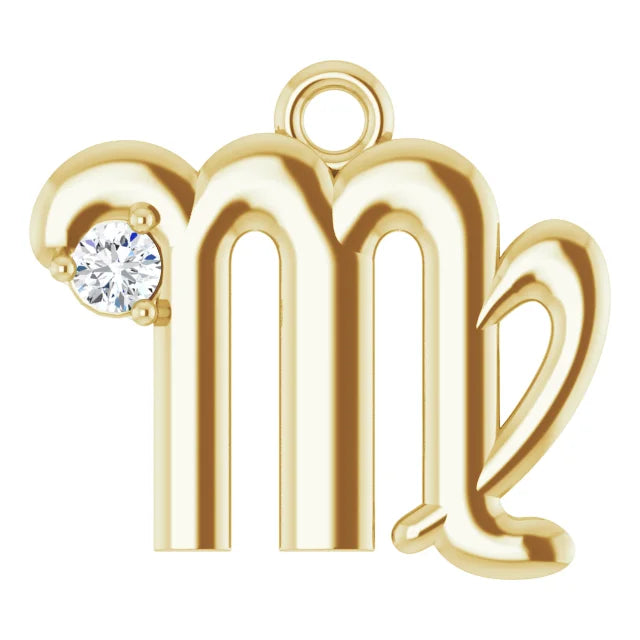 Natural Diamond Zodiac Dangle